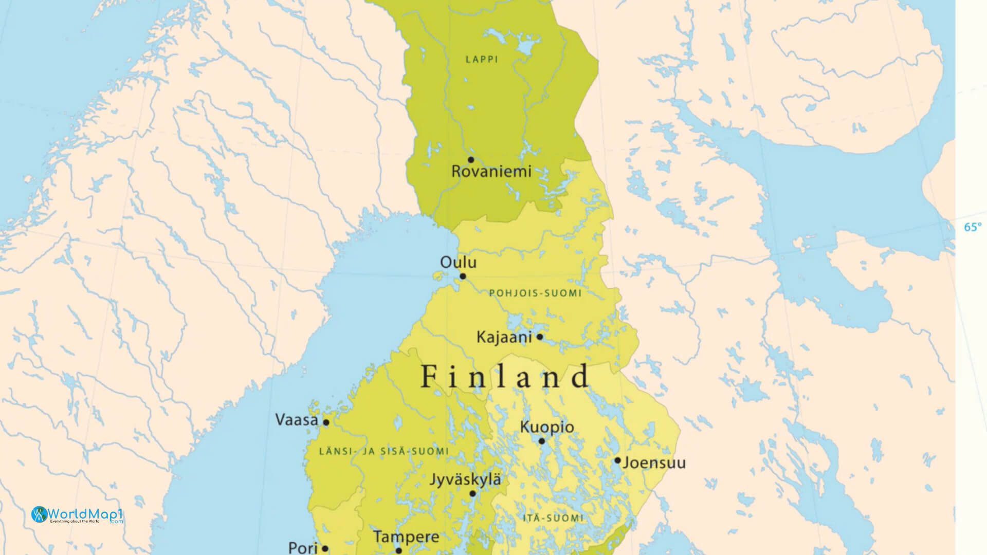 Karte von Finnland